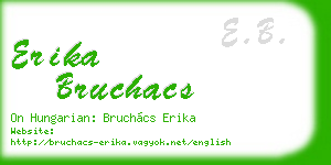 erika bruchacs business card